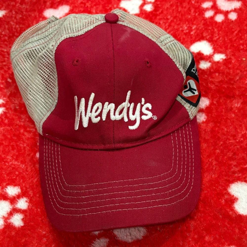 Wendy's Red and Tan Baseball Cap